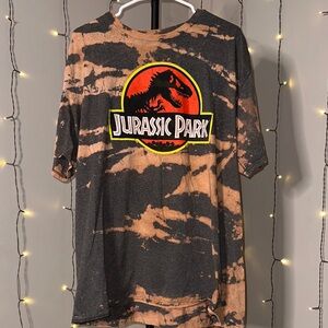 Jurassic Park Kids Tie-Dye T-Shirt - Black and Tan